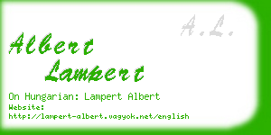 albert lampert business card